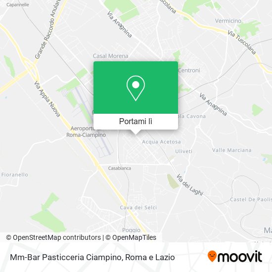 Mappa Mm-Bar Pasticceria Ciampino