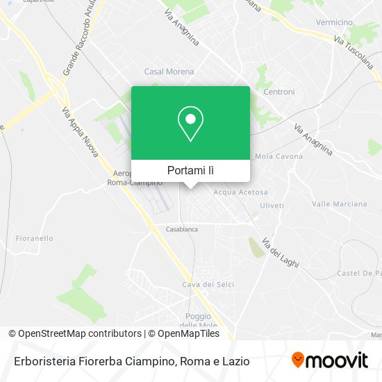 Mappa Erboristeria Fiorerba Ciampino