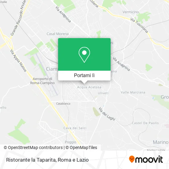 Mappa Ristorante la Taparita