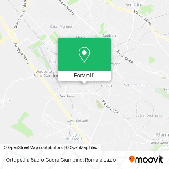 Mappa Ortopedia Sacro Cuore Ciampino