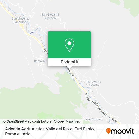 Mappa Azienda Agrituristica Valle del Rio di Tuzi Fabio