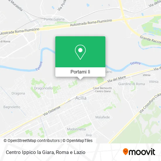 Mappa Centro Ippico la Giara