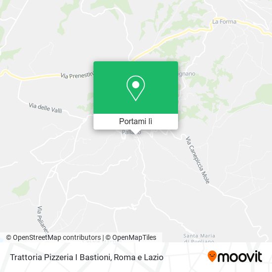 Mappa Trattoria Pizzeria I Bastioni