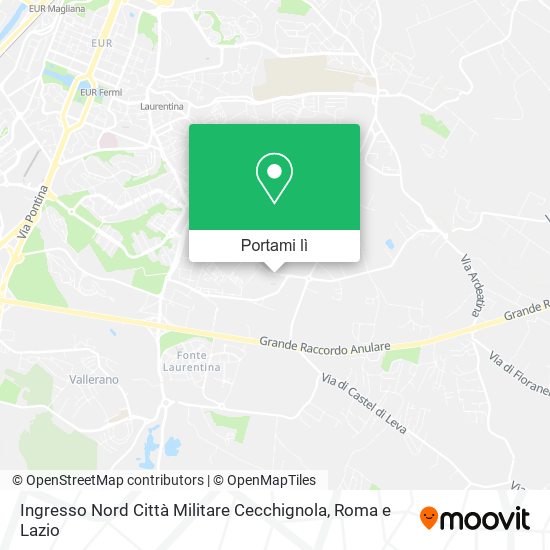 Mappa Ingresso Nord Città Militare Cecchignola