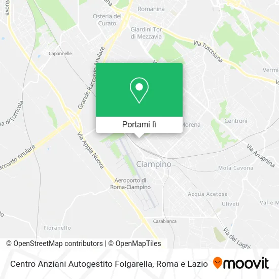 Mappa Centro Anziani Autogestito Folgarella