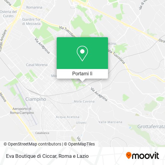 Mappa Eva Boutique di Ciccar