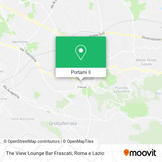 Mappa The View Lounge Bar Frascati