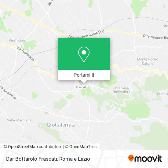 Mappa Dar Bottarolo Frascati