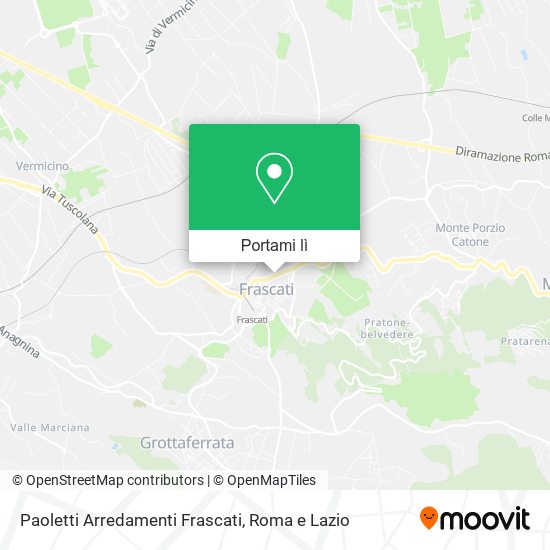 Mappa Paoletti Arredamenti Frascati