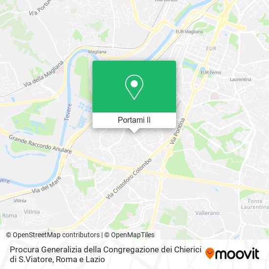 Mappa Procura Generalizia della Congregazione dei Chierici di S.Viatore