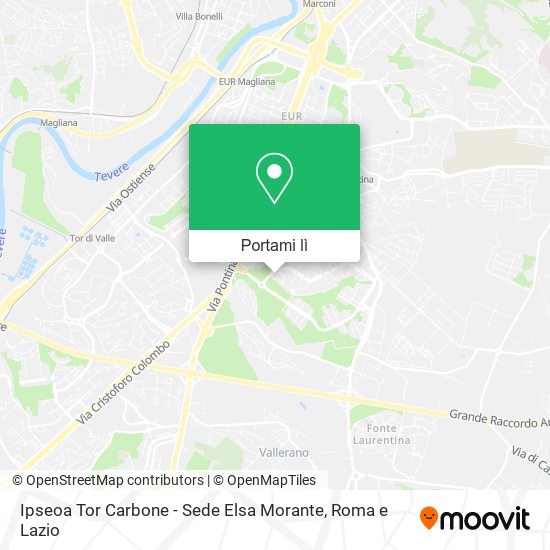 Mappa Ipseoa Tor Carbone - Sede Elsa Morante