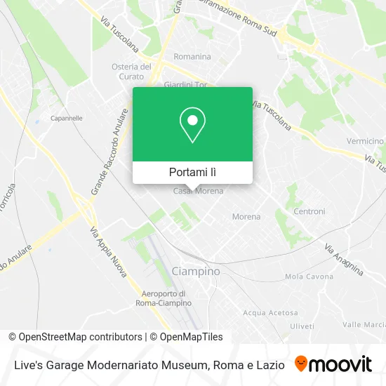 Mappa Live's Garage Modernariato Museum