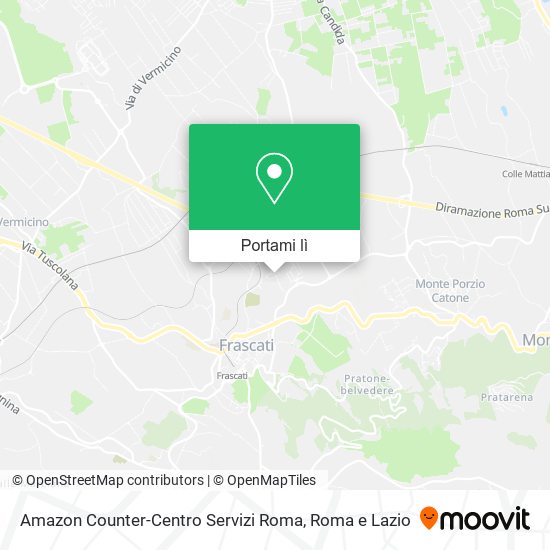 Mappa Amazon Counter-Centro Servizi Roma