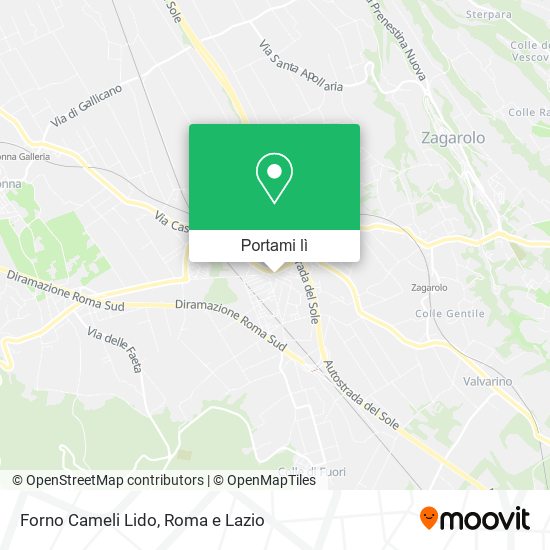 Mappa Forno Cameli Lido