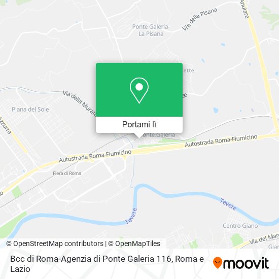 Mappa Bcc di Roma-Agenzia di Ponte Galeria 116