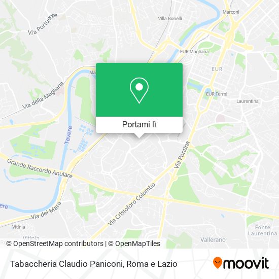 Mappa Tabaccheria Claudio Paniconi