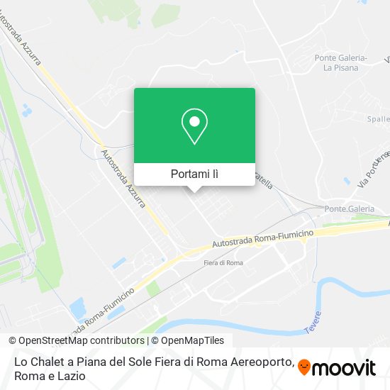 Mappa Lo Chalet a Piana del Sole Fiera di Roma Aereoporto