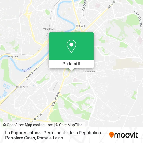 Mappa La Rappresentanza Permanente della Repubblica Popolare Cines