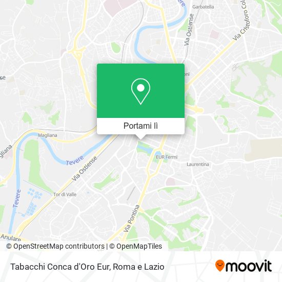 Mappa Tabacchi Conca d'Oro Eur