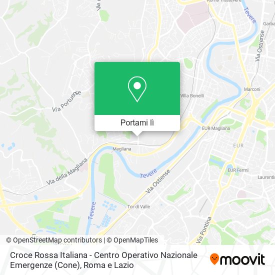 Mappa Croce Rossa Italiana - Centro Operativo Nazionale Emergenze (Cone)