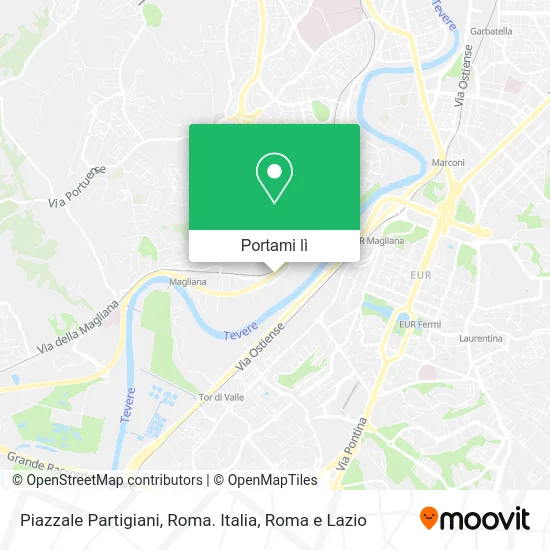 Mappa Piazzale Partigiani, Roma. Italia
