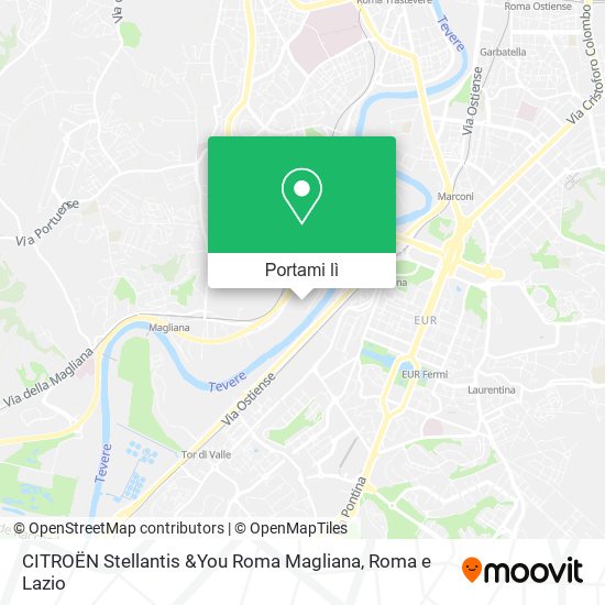 Mappa CITROËN Stellantis &You Roma Magliana