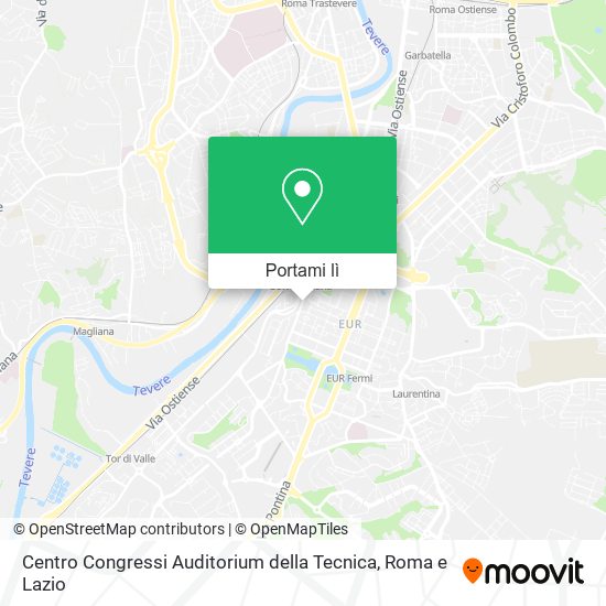 Mappa Centro Congressi Auditorium della Tecnica