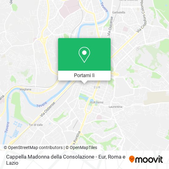 Mappa Cappella Madonna della Consolazione - Eur