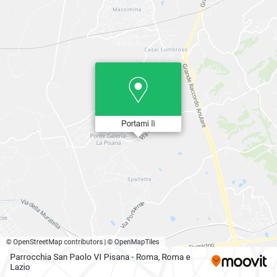 Mappa Parrocchia San Paolo VI Pisana - Roma