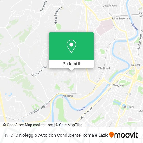 Mappa N. C. C Noleggio Auto con Conducente