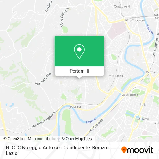 Mappa N. C. C Noleggio Auto con Conducente