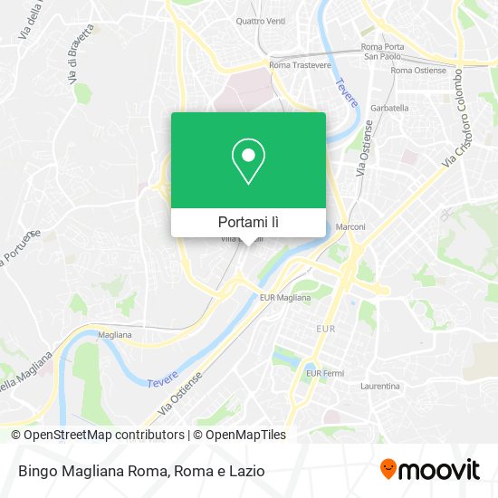 Mappa Bingo Magliana Roma