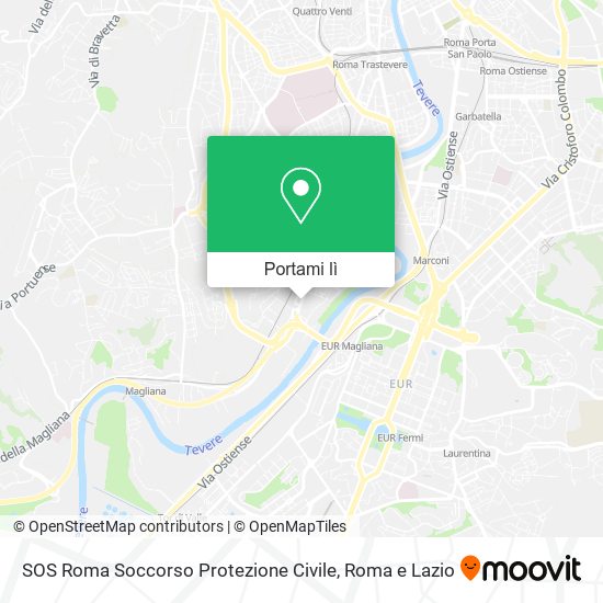 Mappa SOS Roma Soccorso Protezione Civile