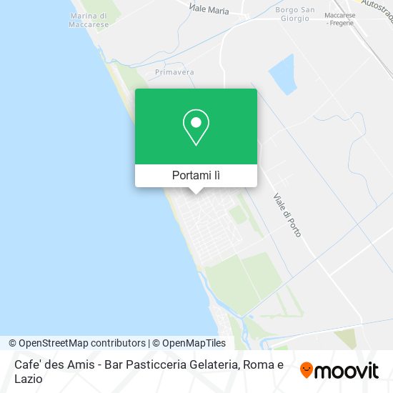 Mappa Cafe' des Amis - Bar Pasticceria Gelateria