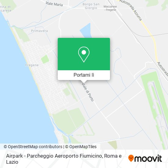 Mappa Airpark - Parcheggio Aeroporto Fiumicino