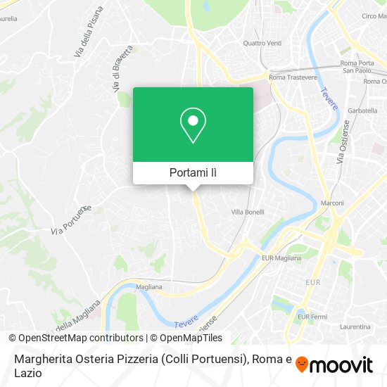 Mappa Margherita Osteria Pizzeria (Colli Portuensi)