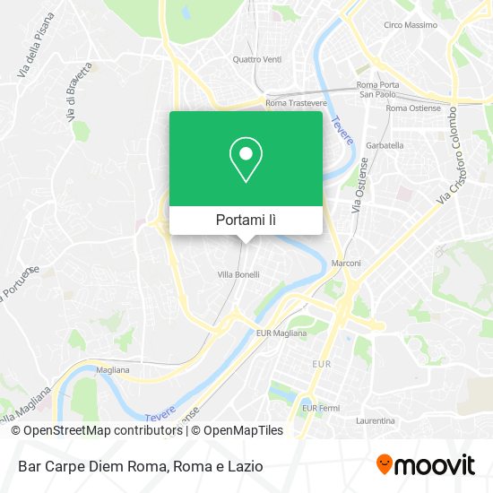 Mappa Bar Carpe Diem Roma