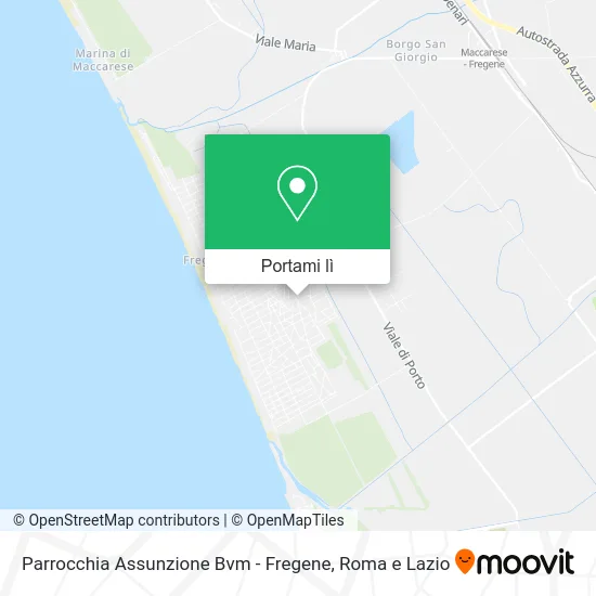 Mappa Parrocchia Assunzione Bvm - Fregene