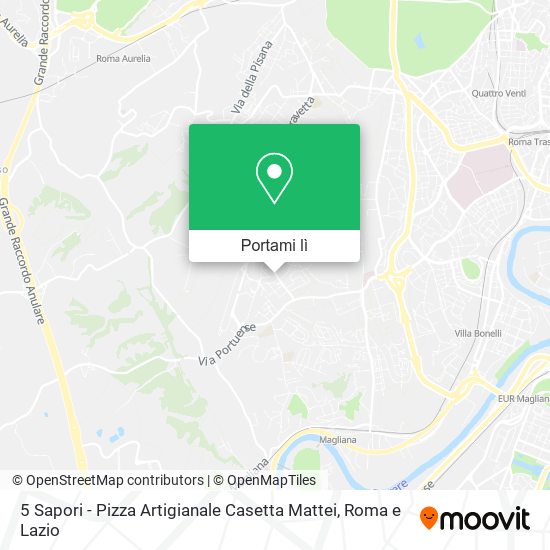 Mappa 5 Sapori - Pizza Artigianale Casetta Mattei