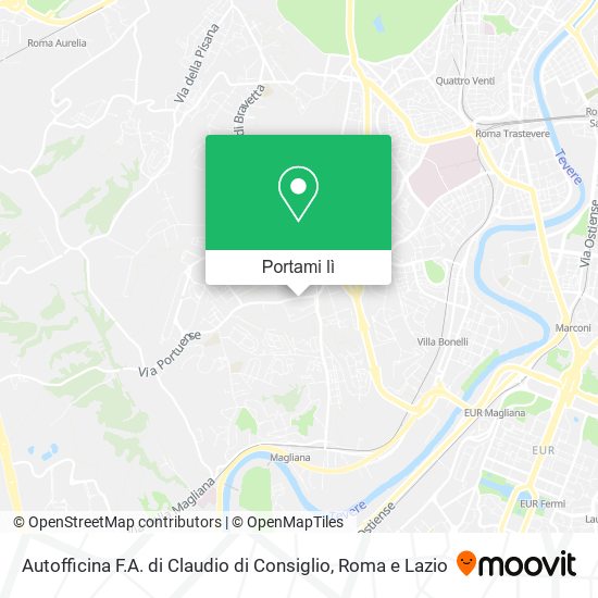 Mappa Autofficina F.A. di Claudio di Consiglio