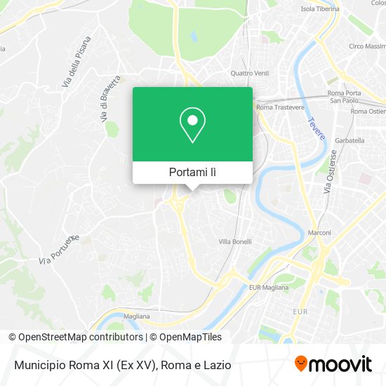 Mappa Municipio Roma XI (Ex XV)