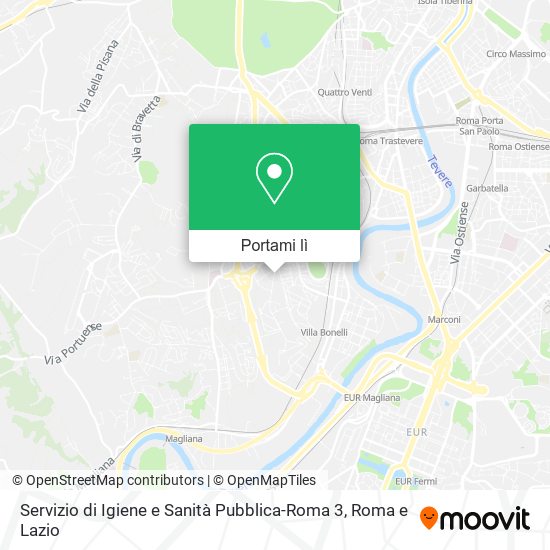 Mappa Servizio di Igiene e Sanità Pubblica-Roma 3