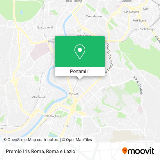 Mappa Premio Iris Roma