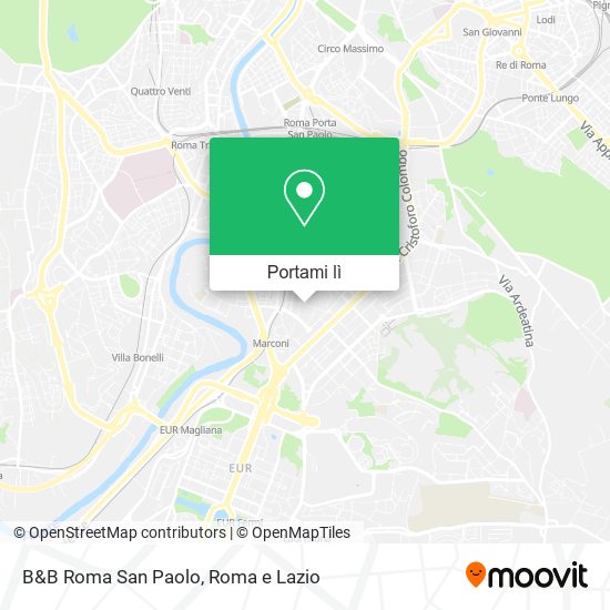 Mappa B&B Roma San Paolo