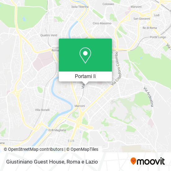 Mappa Giustiniano Guest House