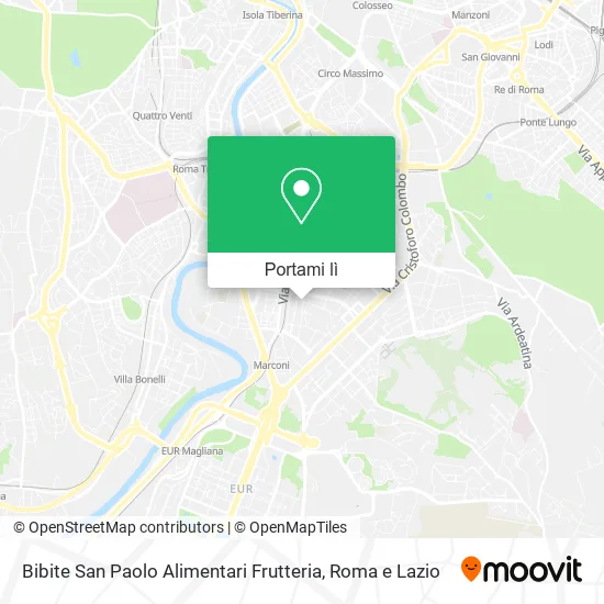 Mappa Bibite San Paolo Alimentari Frutteria