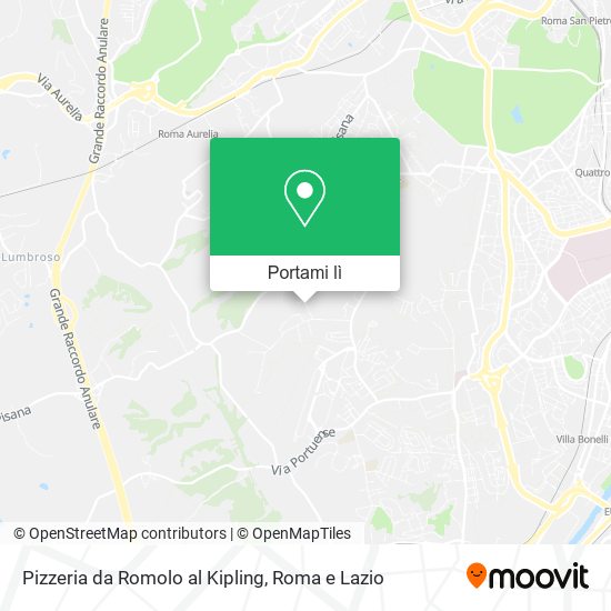 Mappa Pizzeria da Romolo al Kipling