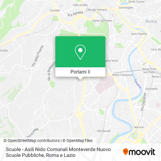 Mappa Scuole - Asili Nido Comunali Monteverde Nuovo Scuole Pubbliche