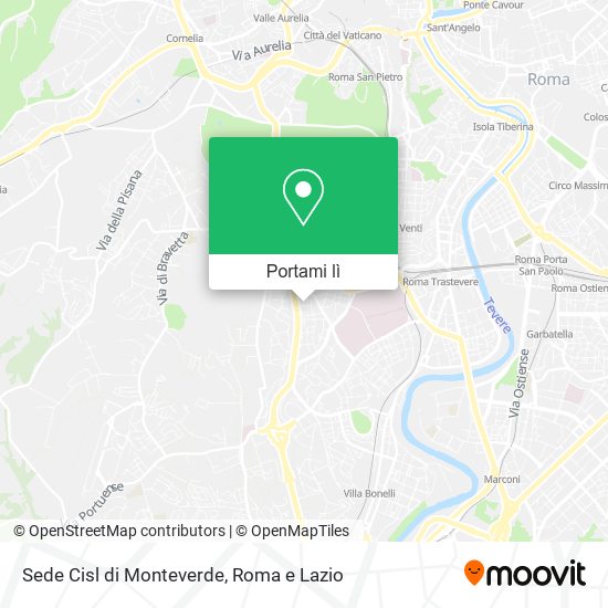 Mappa Sede Cisl di Monteverde