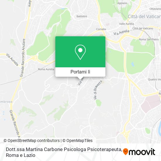 Mappa Dott.ssa Martina Carbone Psicologa Psicoterapeuta